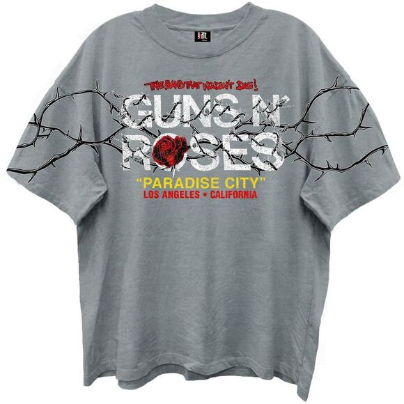 Guns N' Roses - Paradise City - Giant Vintage T-Shirt - XL Gray - Picture 1 of 4